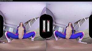dva cosplay gamer girl gets her pussy pounded hard in vr porn!!