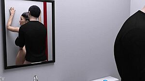 hot milf ass pounded by monster cock in public bathroom!