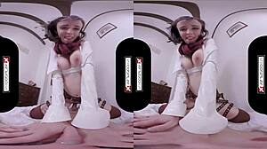 hey, vrcosplayx has lilyan red as mikasa attacking your titanic dick in 3d pov doggystyle and blowjob parody with natural tits and costumes