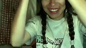 Bonneyuwu petite teen masturbates solo in her stepdad's garage