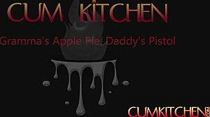 cum kitchen shaved blonde big booty babe riley nixon rides cock and bakes a pie