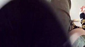 fetish feet elza koms dominates with footjob and strapon punishment on old slave