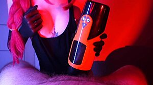 i use our new sex toy on him then give a satisfying blowjob while moaning cutely