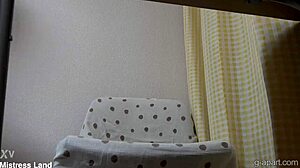 Mini Skirt Japanese Girl Sits on Chair in Apartment with Cute Panties Visible Under Desk While Fingering Pussy and Reading Books