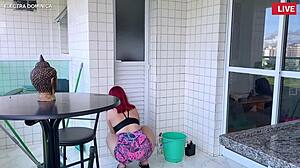 Hey I hired this big-ass maid look at that booty I went crazy for her soft shorts 😍🍑