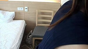 Amateur Asian with big tits enjoys hotel sex and squirting after