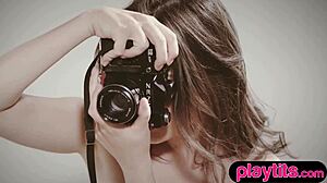 Busty Slender Ukrainian Milf Slowly Strips Naked Revealing Big Tits and Ass on Camera