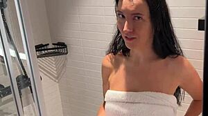 A hotel room mix-up turns into intense fucking with a stranger bent over the bed