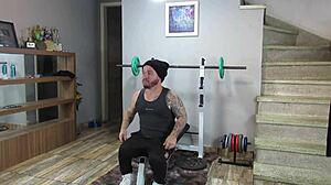 academia proibida with wild sex between weights and mats featuring big ass bbw cougar in holiday bunny costume