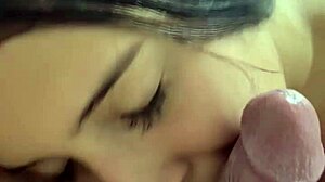 Do you like how this greedy young girl sucks it all?