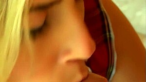 Blonde Cougar in White Boots Gets Pussy Licked Before Intense Anal and Creampie