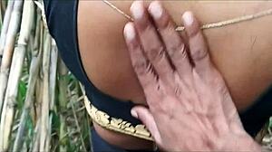 Intense Couple Session Where Husband Fucks Sexy Wife's Tight Ass In Sugarcane Field For Full Anal Action