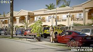 Blonde hottie alyssia kent gets titty fucked and licked outdoors in public