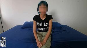 Brunette Latina amateur bends over for doggystyle fuck in sensual homemade casting session