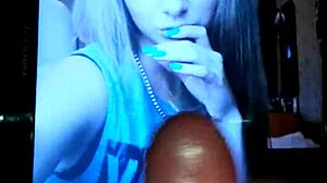 Jerking Beautiful Girl With Cute Features In Detailed Action Scene