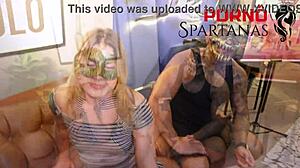 gabily loves spartano's big black cock and leaves her cuckold hubby humiliated 😈 wet blonde brazilian wife rides rough in interracial casting interview 🔥