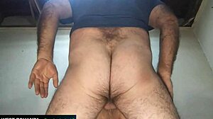 Latina amateur takes deepthroat blowjob then bent over doggystyle anal pounding with ass to pussy creampie in homemade quickie