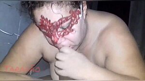 Amateur Latina BBW Gets Hand in Ass as Prostitute with Cum Swallow