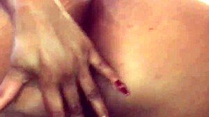 I'm totally obsessed with these huge ebony tits and pussy on this teasing milf.