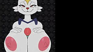 oh man i love banging this female cinderace with her big tits... titty fuck game is so hot, cum all over those boobs!!