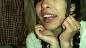 Bonneyuwu petite teen masturbates solo in her stepdad's garage