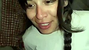 Bonneyuwu petite teen masturbates solo in her stepdad's garage