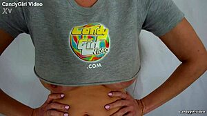 Anabelle pync explores solo fun with toys in close-up view