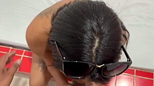 Brunette Latina Amateur Gives Blowjob In Blowbang With Skinny Petite Body Banging