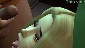 Sims 4 hot teen engages in cock sucking at local bar