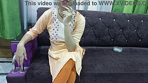 Indian couple has first-time romantic sex with boyfriend convincing girlfriend in Hindi