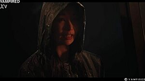 nerdy vampire leana lovings bites rikako katayama 😈 asian babe transforms into pussy-craving lesbian in halloween cosplay domination