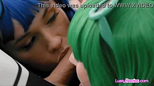 Cosplay Girlfriends Share Huge Dildo and Cock in Wild Party!