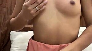 Amateur Latina Babe Caresses Pussy While Thinking About Huge Monster Cock