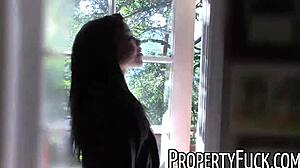 Bold young black real estate agent tricked into fucking pervert outdoors