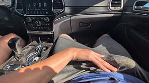 hey, wanna see this messy handjob with a huge cumshot while we're driving? it's wild and sticky, right?
