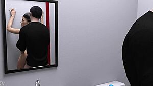 hot milf ass pounded by monster cock in public bathroom!