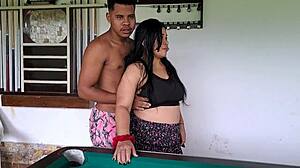 Mature woman caught in intimate moment with stepson, embracing the passion without hesitation