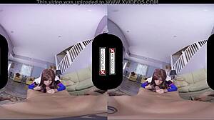 dva cosplay gamer girl gets her pussy pounded hard in vr porn!!