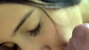 Do you like how this greedy young girl sucks it all?