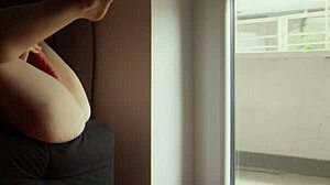 watch me tease my wet pussy lips close-up for the neighbors