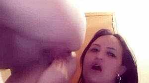 Spanish lesbians perform live webcam show with European flair