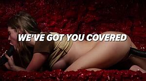 naughty blonde ellie shou reveals wild confessions while toying her tight shaved pussy in fishnets