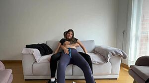 Paying roomie rent with lesbian sex turns intriguing