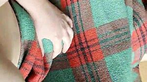 Shy Neighbor Performs Cunnilingus Under Blanket