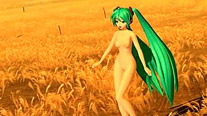 Wanna see hatsune miku in velvet arabesque project diva with full nude mod?