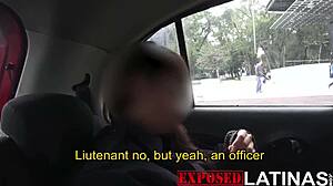 Miss police officer gives blowjob in Spanish porn!