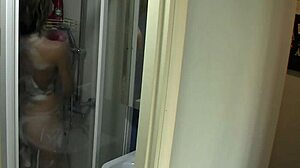 subtle glimpse of my nude girlfriend relaxing in the bath