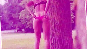 OUTDOOR BOOTY THRILLS WITH BIG COCK IN ASS AND PUSSY FOR 3SOME FUN!