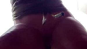 This hot brunette babe couldn't hold back and ended up fucking the black guy rough doggystyle in the club bathroom.