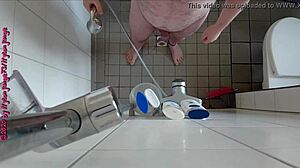 sexy european german pisses in shower with toe fetish details
